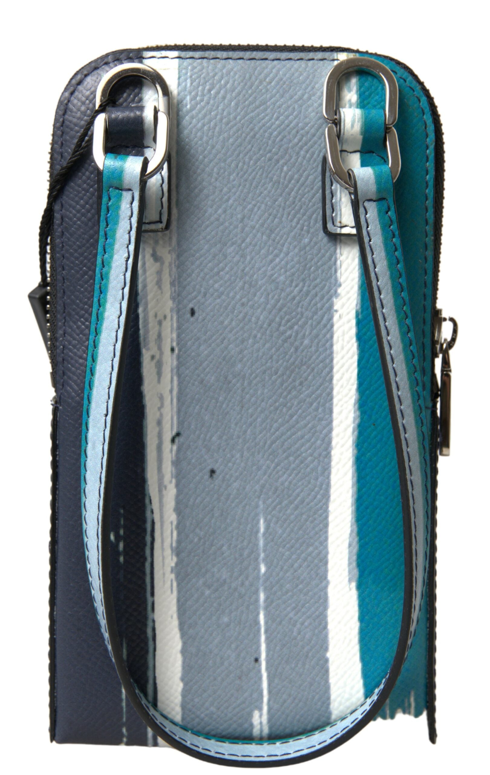 Dolce & Gabbana Blue Leather Purse Crossbody Sling Phone Bag Unisex