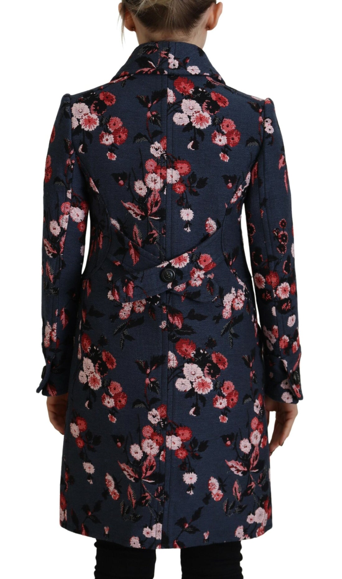 Veelkleurige bedrukte lange jas blazer voor dames