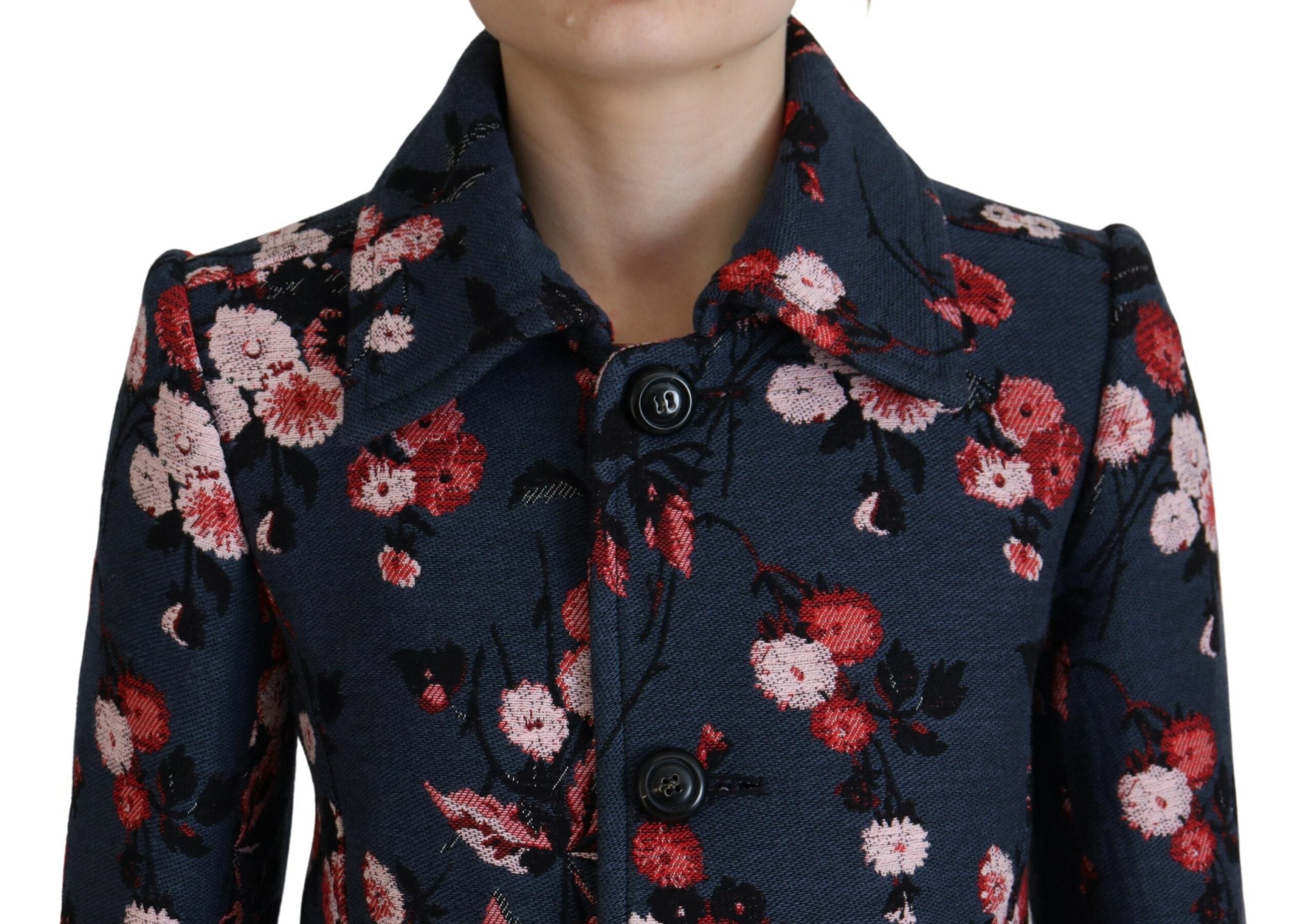 Veelkleurige bedrukte lange jas blazer voor dames