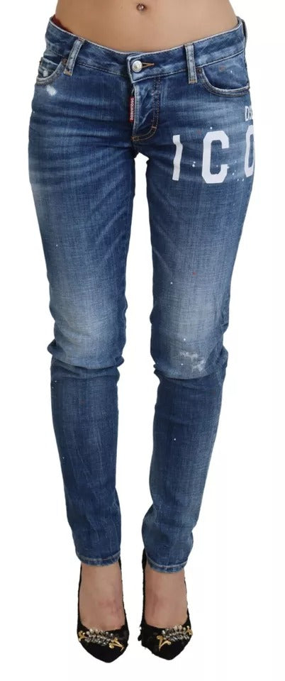 Blauwe Icon Low Waist Skinny Jennifer Denim Jeans