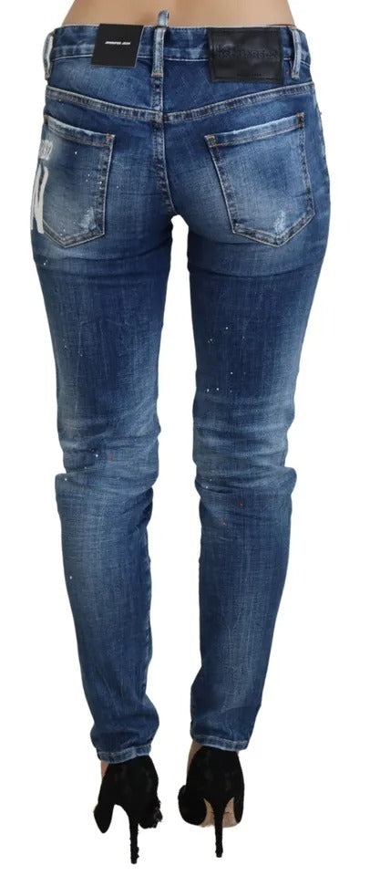 Blauwe Icon Low Waist Skinny Jennifer Denim Jeans