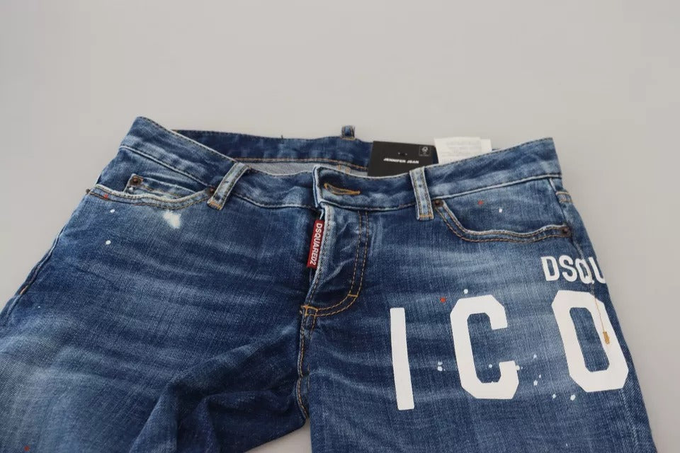 Blauwe Icon Low Waist Skinny Jennifer Denim Jeans