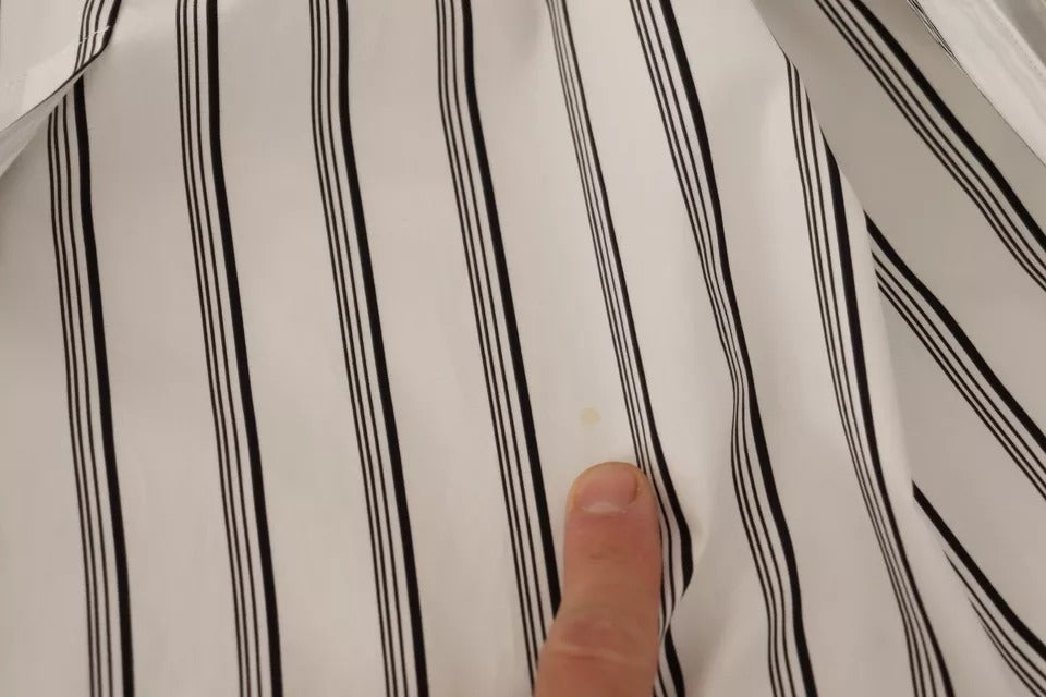 Wit Gestreept Katoenen Badjas Jas Omslagjas