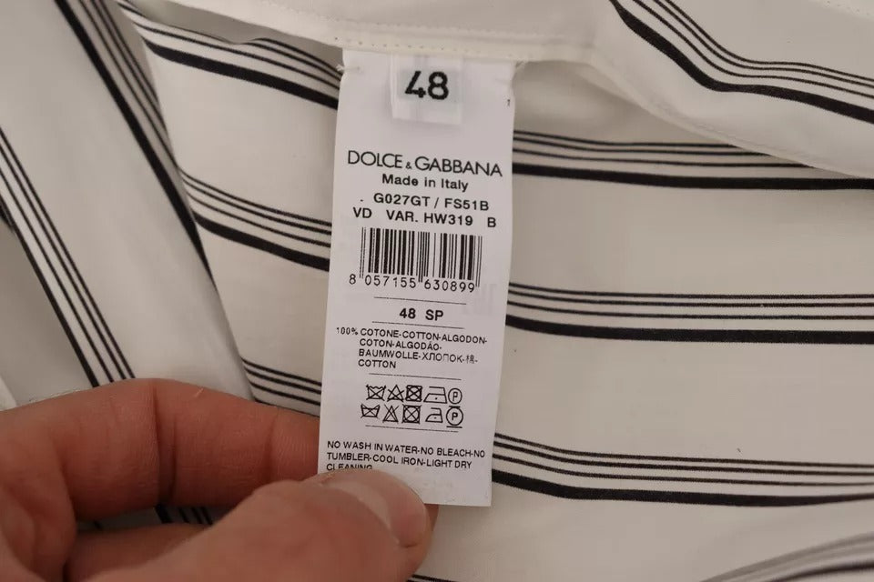 Wit Gestreept Katoenen Badjas Jas Omslagjas
