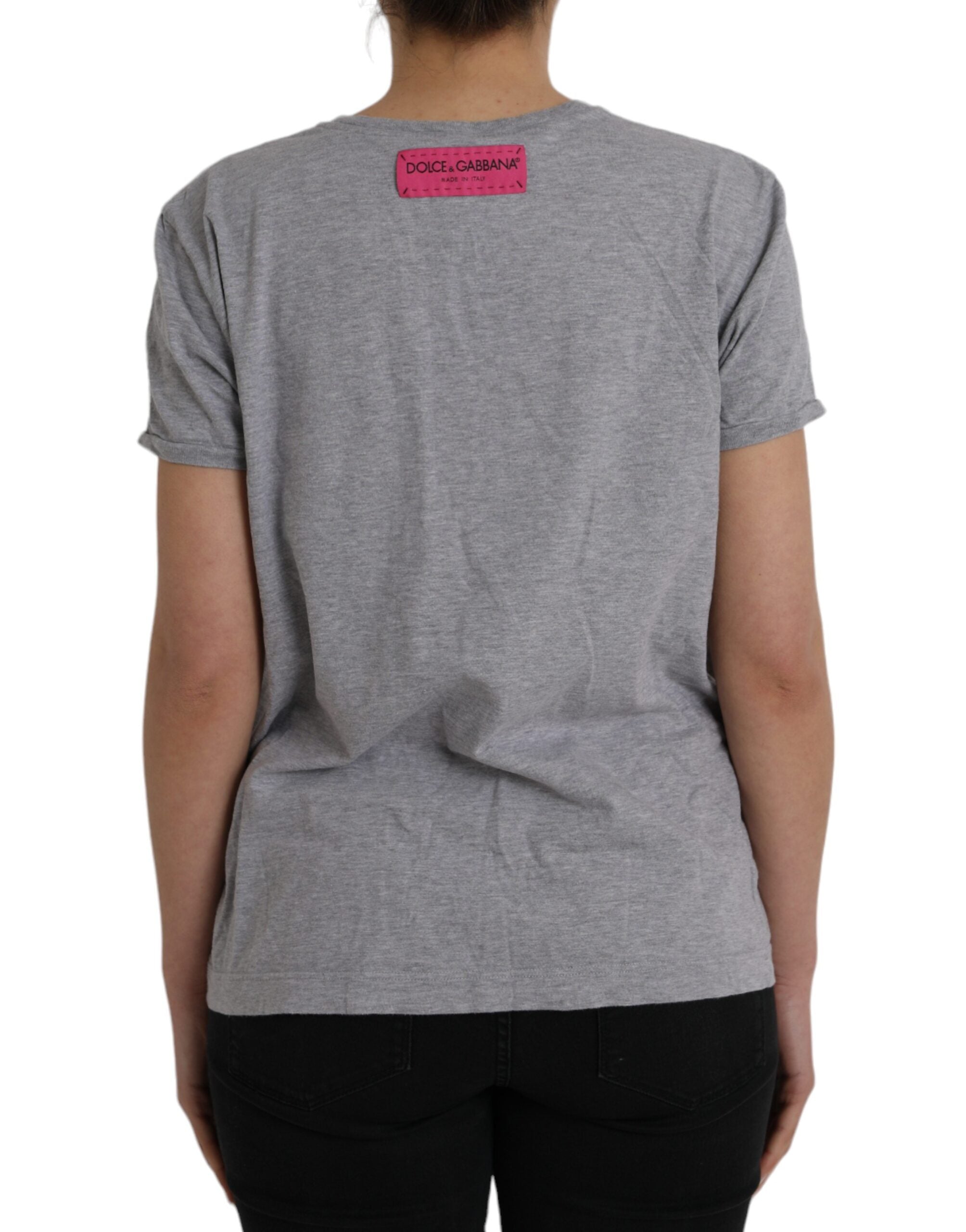 Grijze Katoenen L'Amore E'Bellezza Top T-shirt