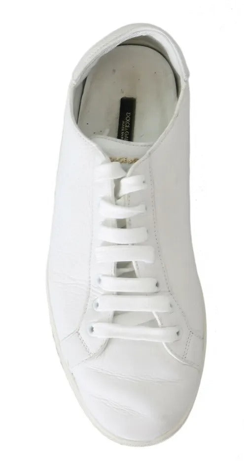 Dolce & Gabbana White Saint Tropez Lace Up Men Sneakers Men Shoes