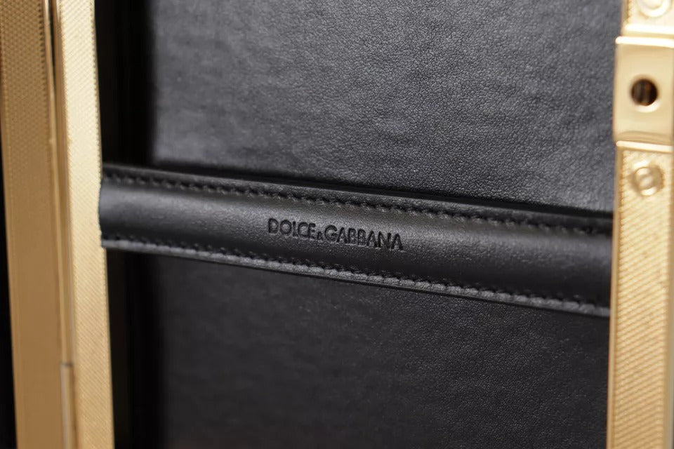 Zwarte Zijden Clutch met Goudkleurige Lijst Avondfeesttas
