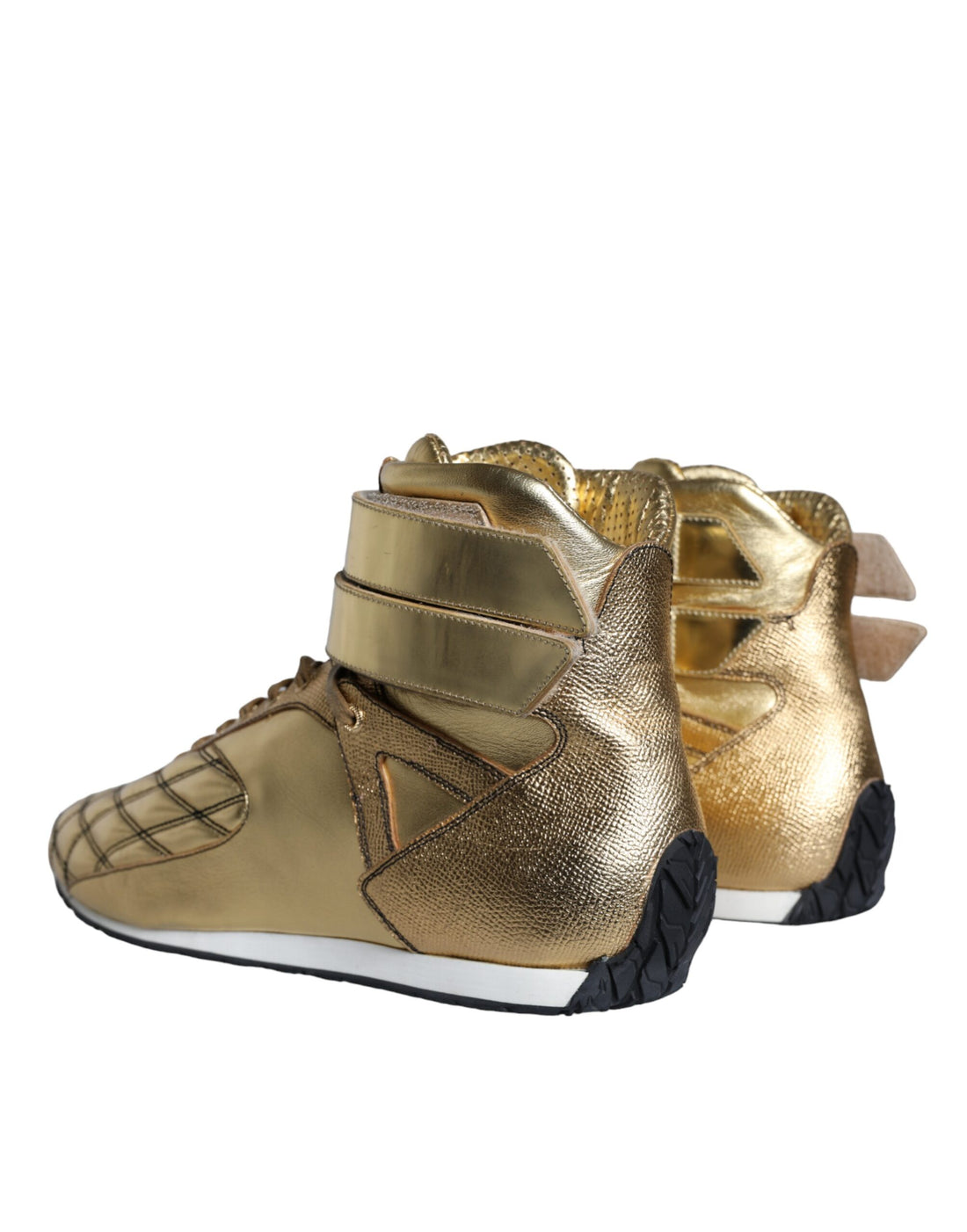 Gouden Leren Sartoria Hoge Sneakers Schoenen