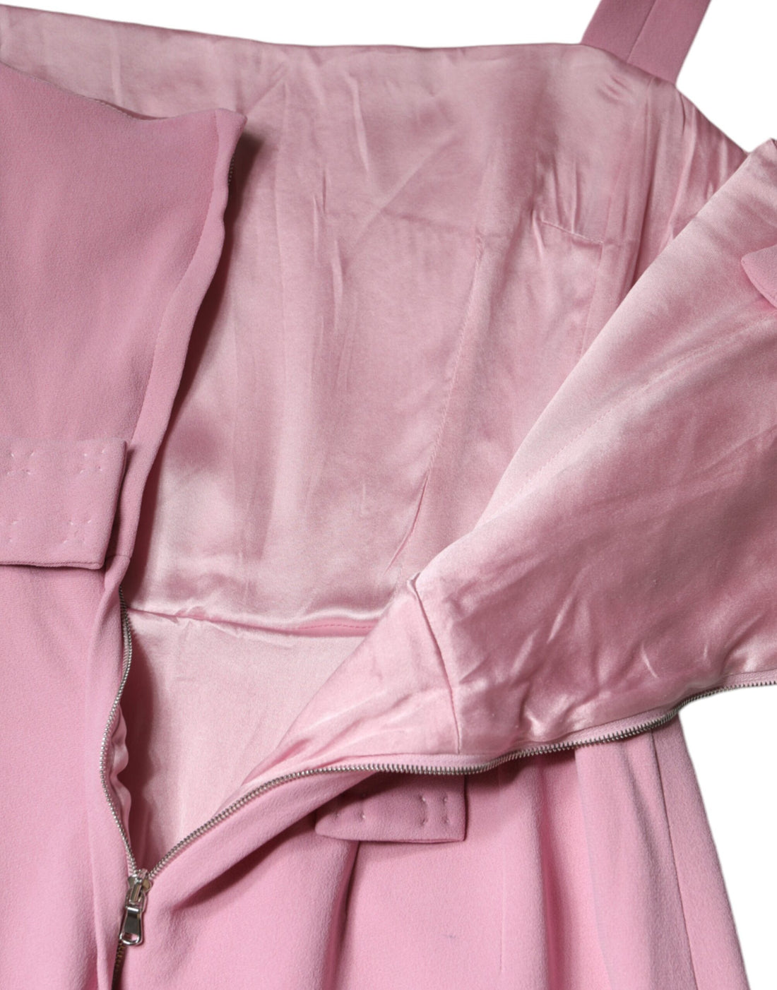 Roze A-lijn uitlopende mouwloze jurk van viscose