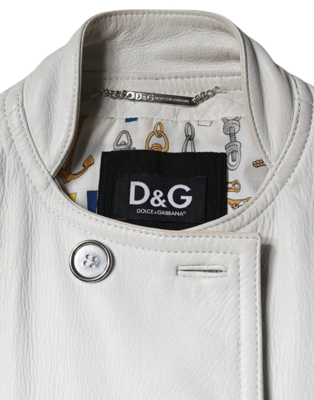 Witte Double Breasted Blazer Jas