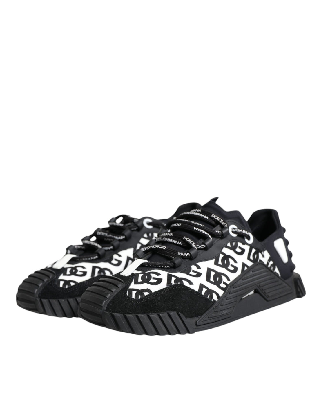 Zwarte Logo Veterschoenen Lage NS1 Sneakers