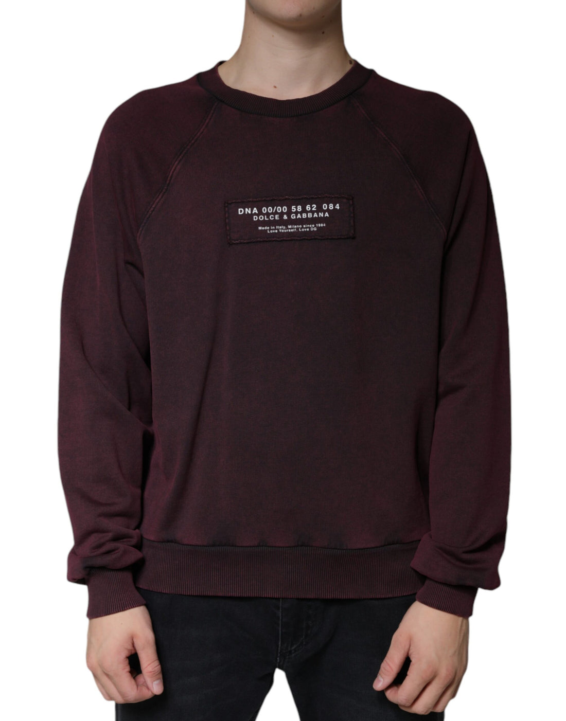 Bordeauxrode Logo Ronde Hals Heren Sweatshirt Trui