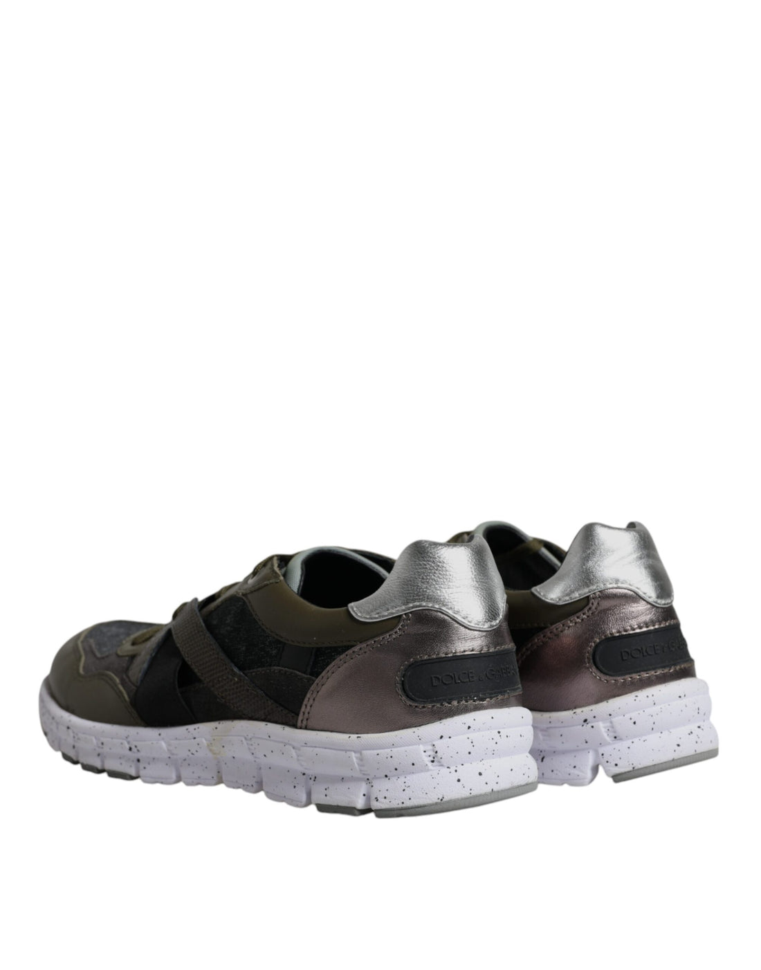 Multikleurige Canvas Leren Lage Sneaker Schoenen