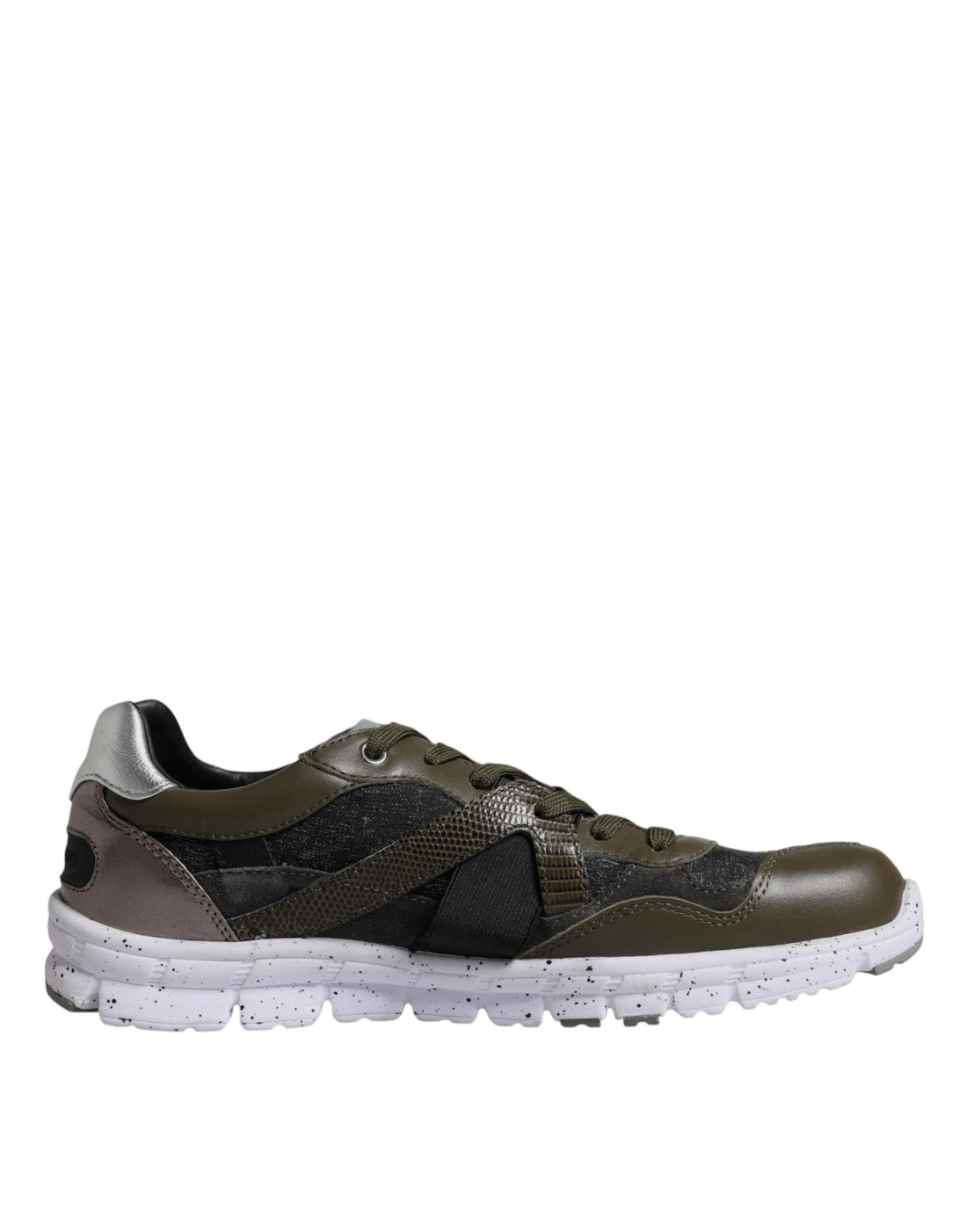 Multikleurige Canvas Leren Lage Sneaker Schoenen