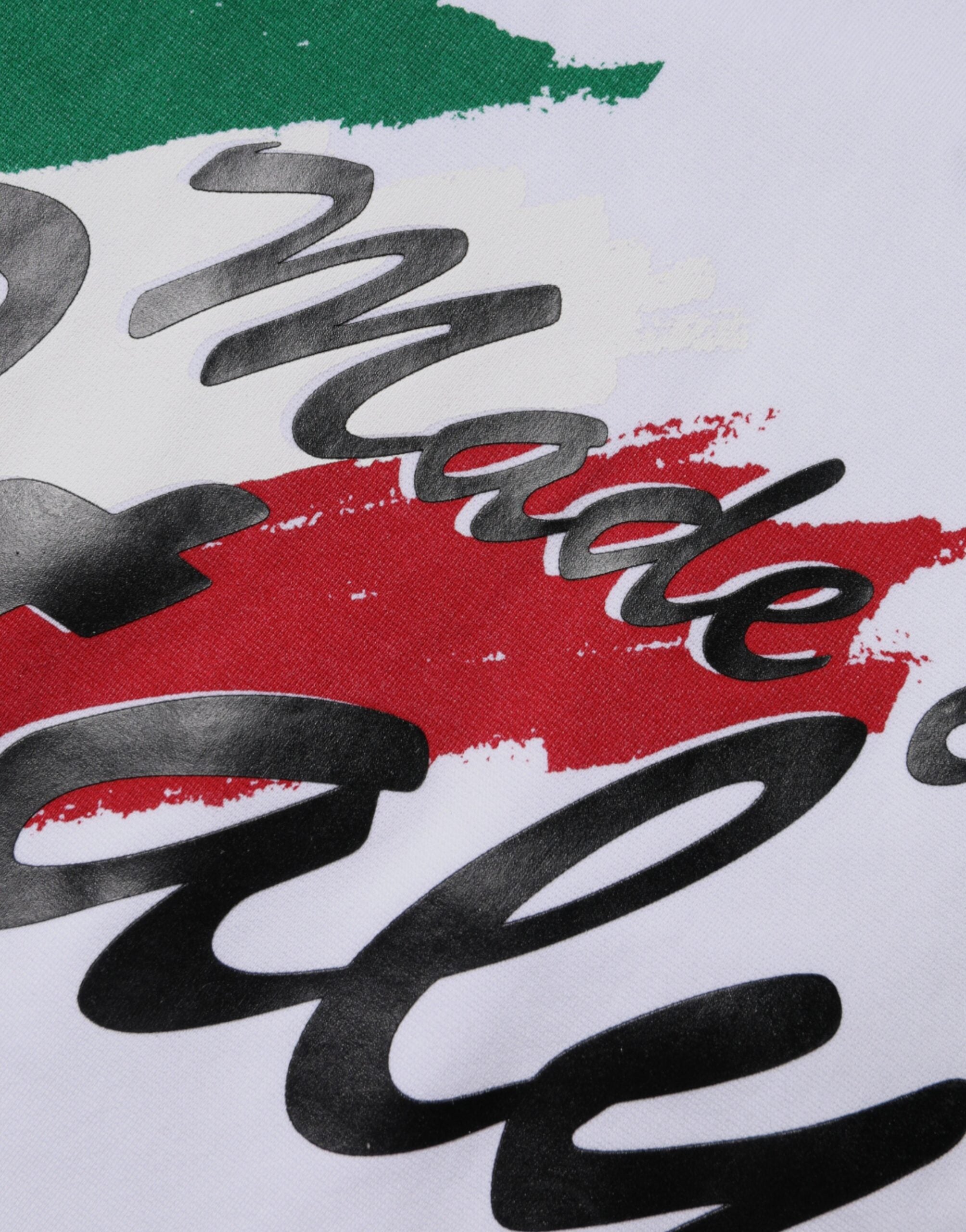 Wit T-shirt van katoen met ronde hals en grafische print
