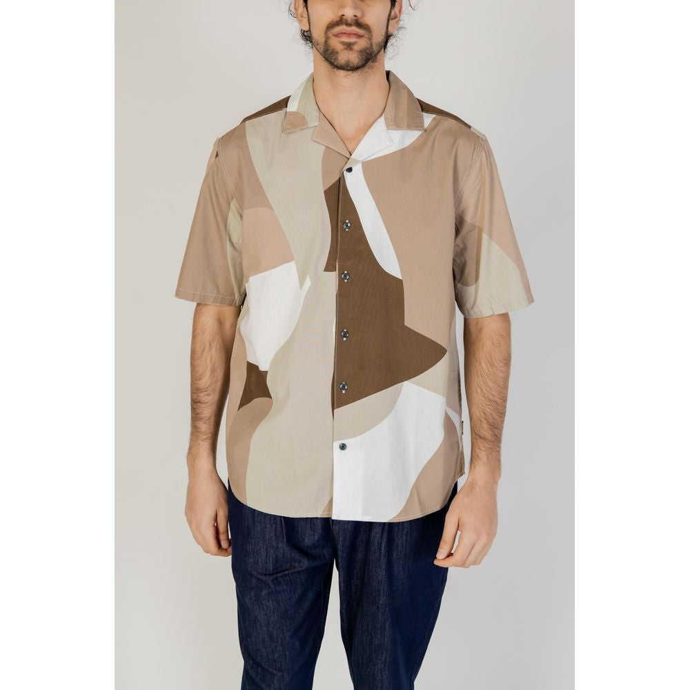 Only & Sons Brown Cotton Shortsleeve Shirt