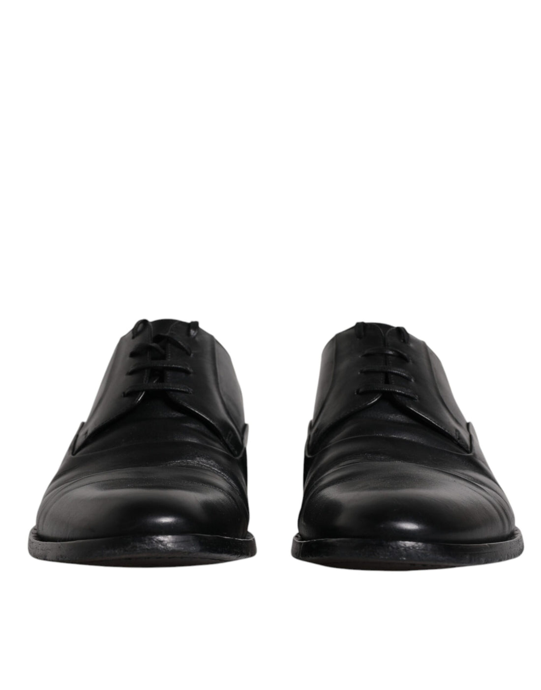Zwart leren veterschoenen voor heren (Derby)