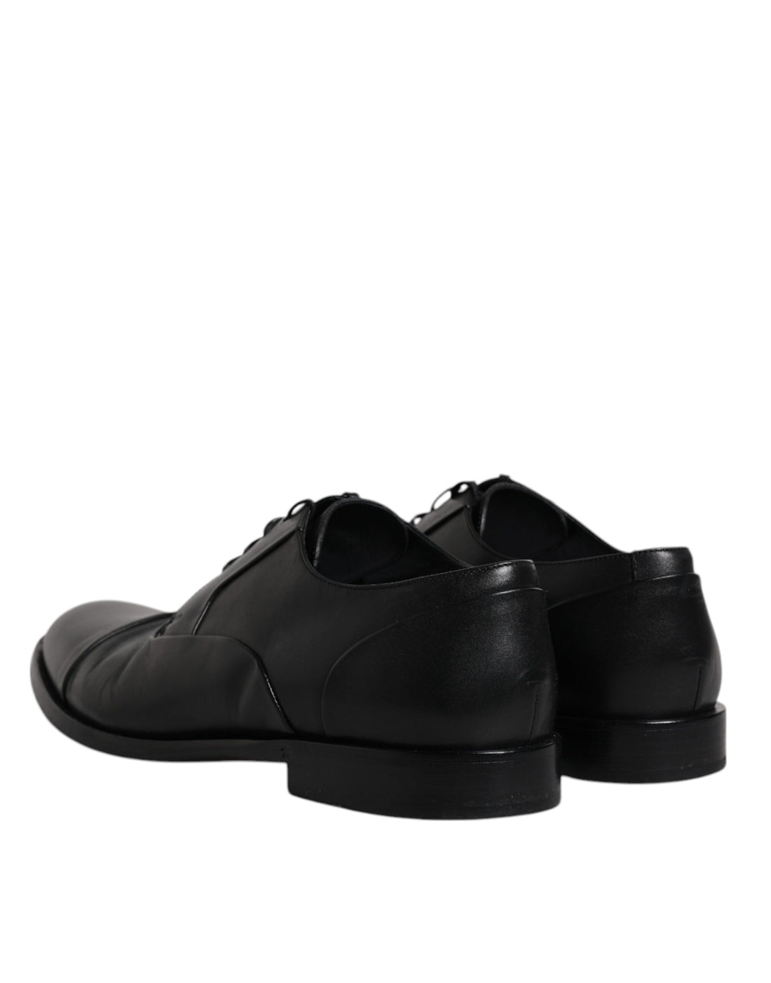 Zwart leren veterschoenen voor heren (Derby)