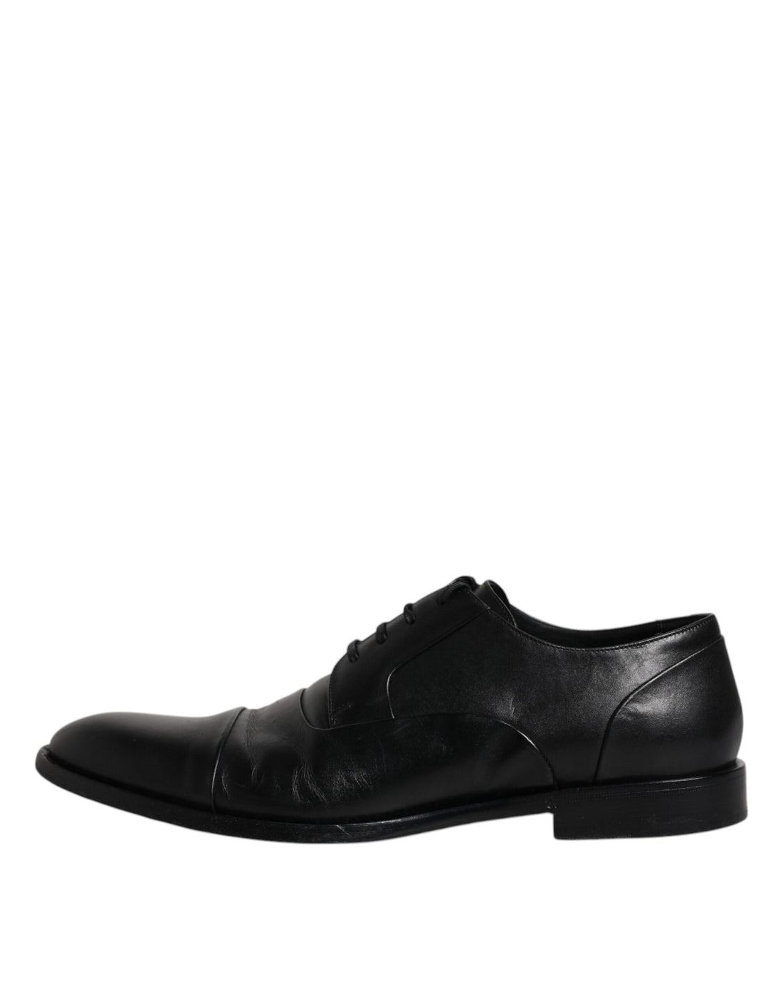 Zwart leren veterschoenen voor heren (Derby)