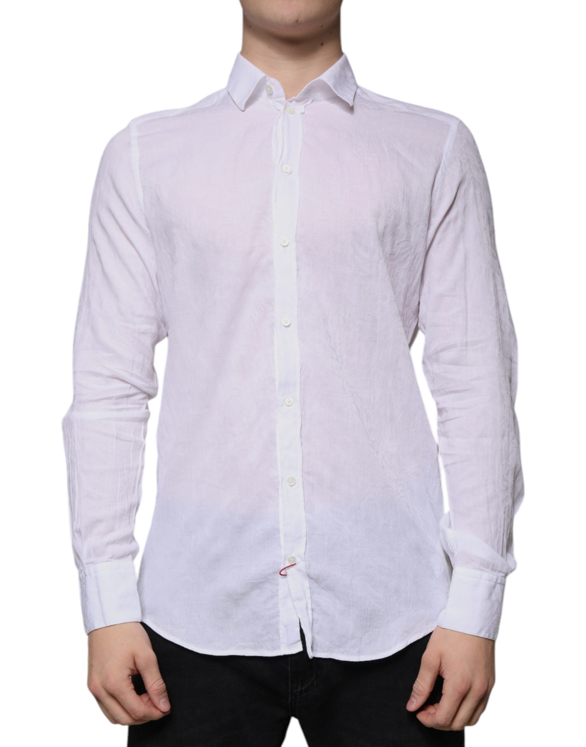 Wit Katoenen Slim Fit Formeel Heren Overhemd