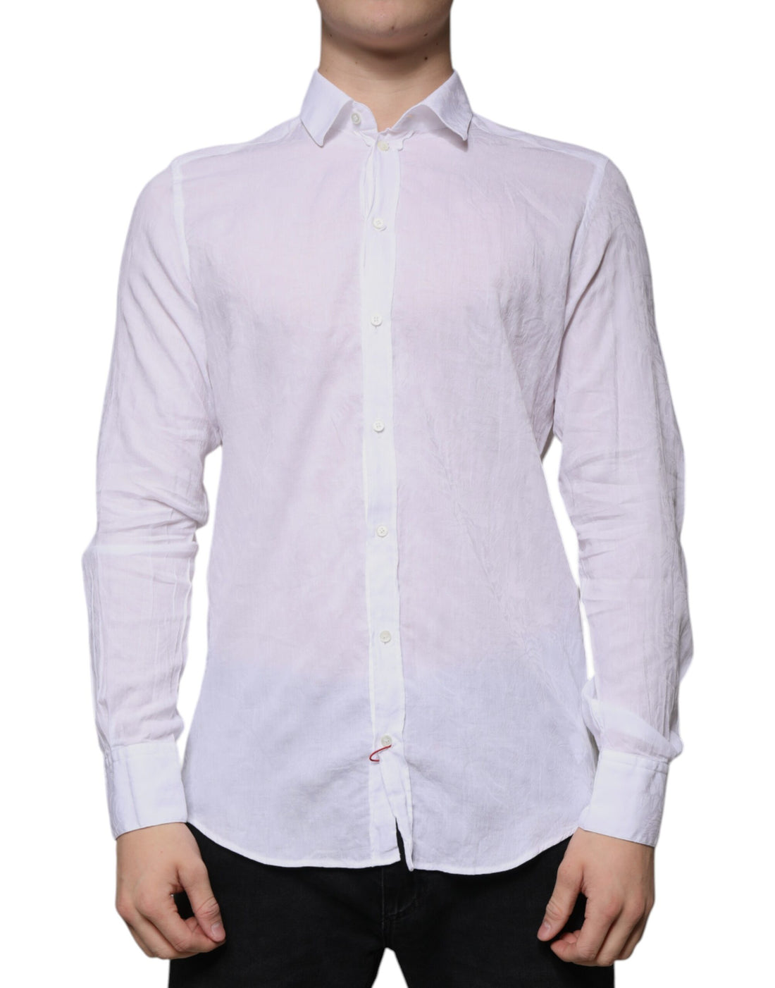 Wit Katoenen Slim Fit Formeel Heren Overhemd