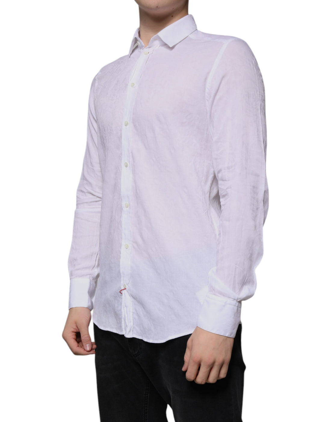 Wit Katoenen Slim Fit Formeel Heren Overhemd