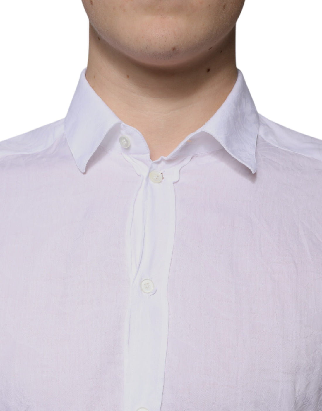 Wit Katoenen Slim Fit Formeel Heren Overhemd