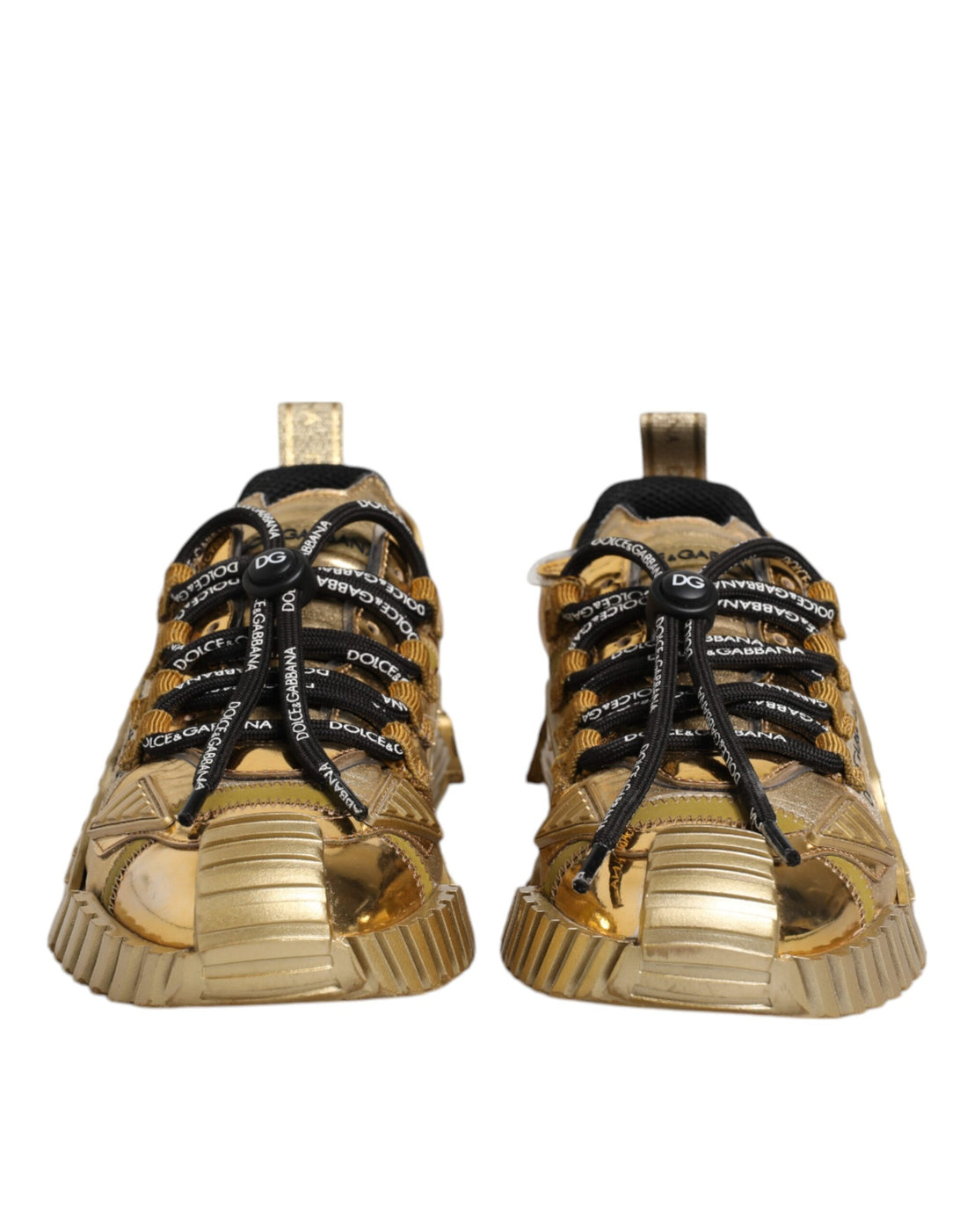 Gouden stretchveterschoenen NS1-sneakers