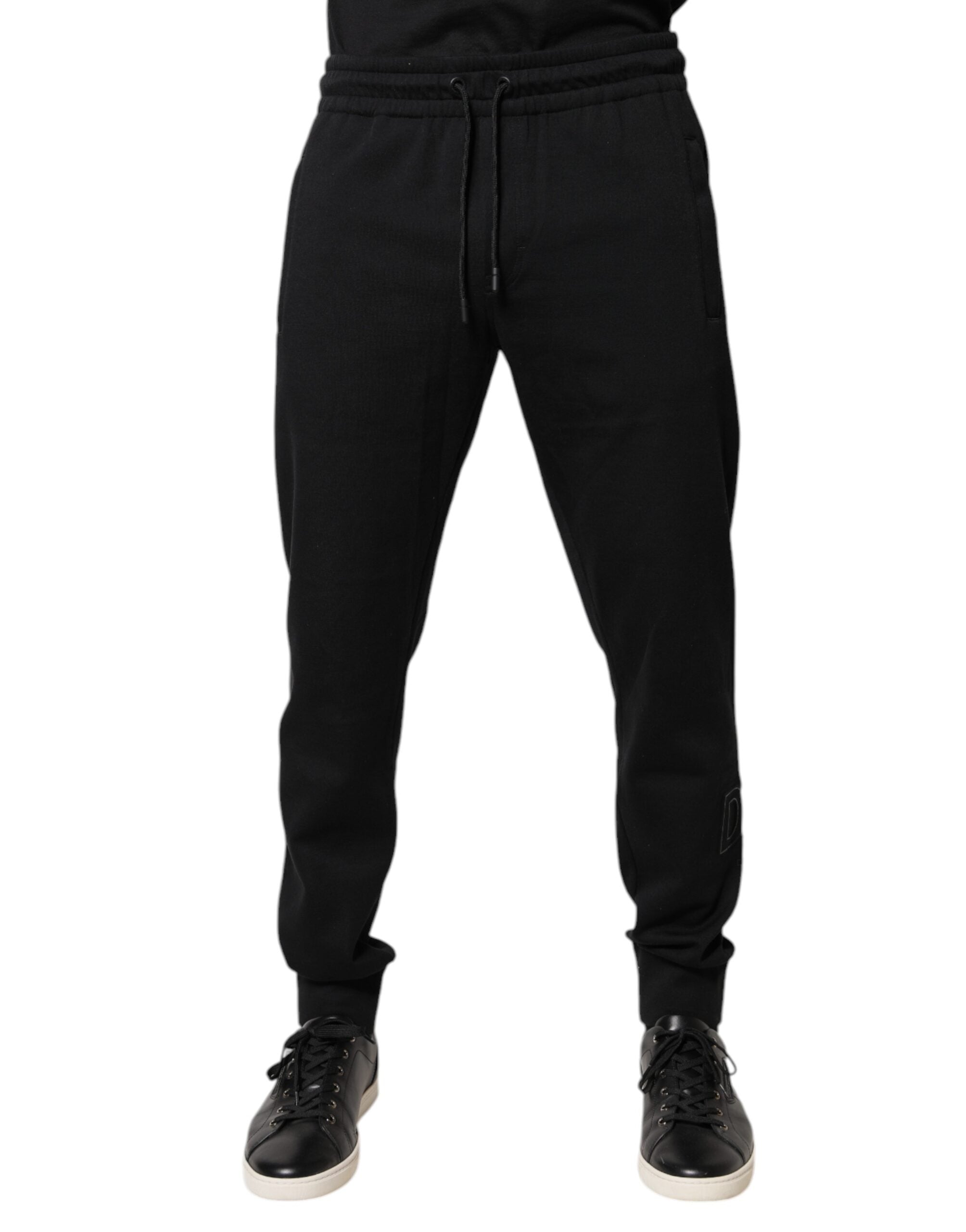 Zwarte katoenen joggingbroek