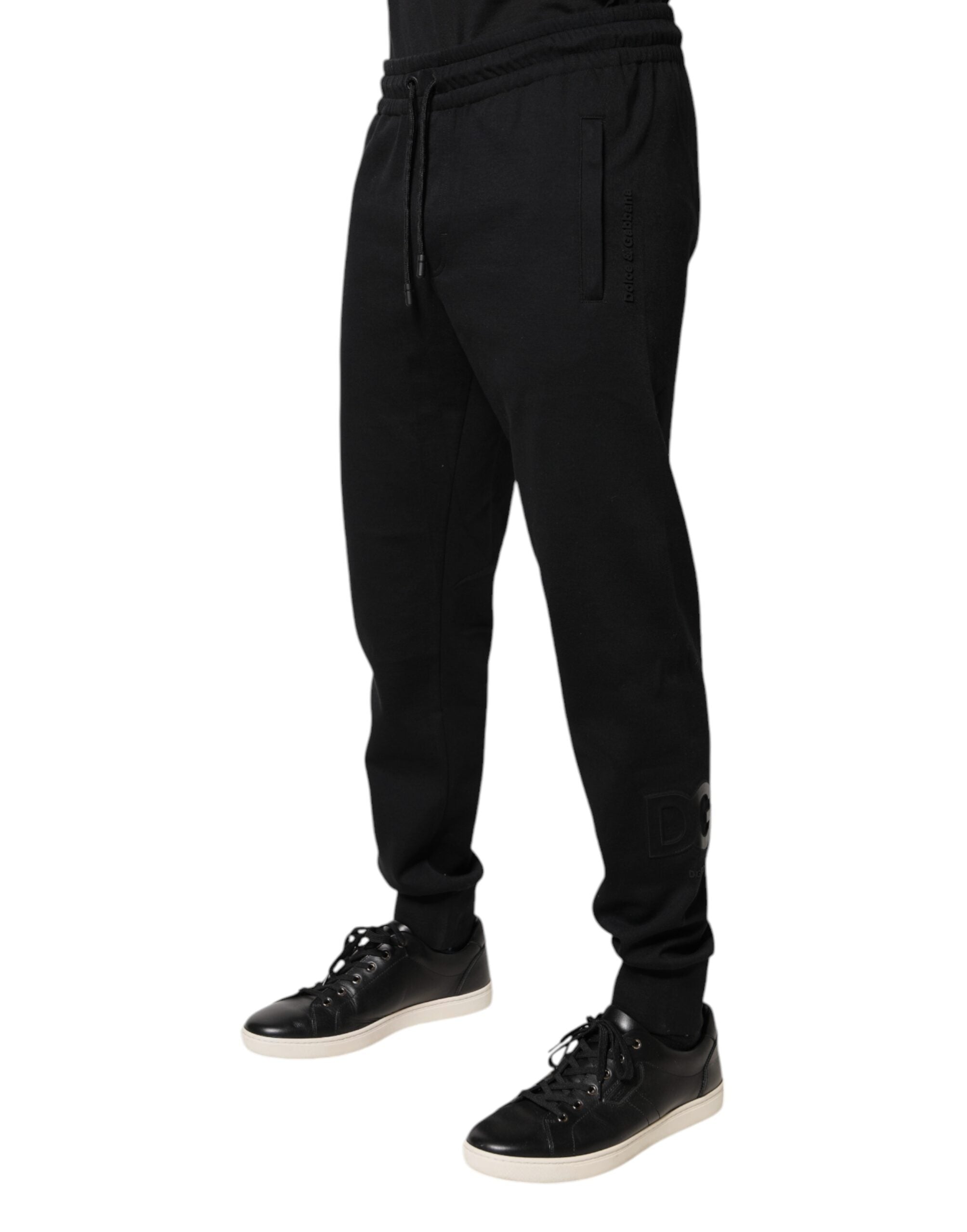 Zwarte katoenen joggingbroek