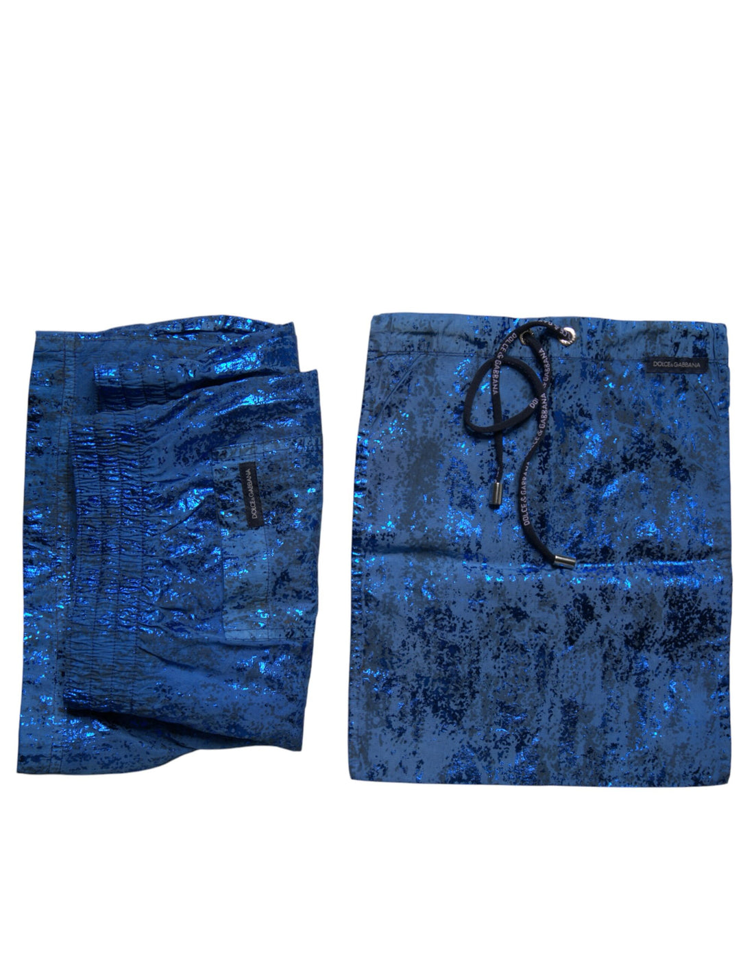Blauwe Nylon Strandkleding Zwemshorts 2-delige Badmode