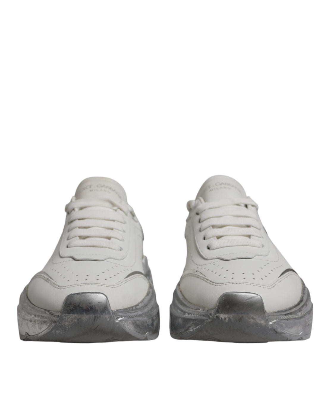 Witte zilveren Daymaster lage sneakers