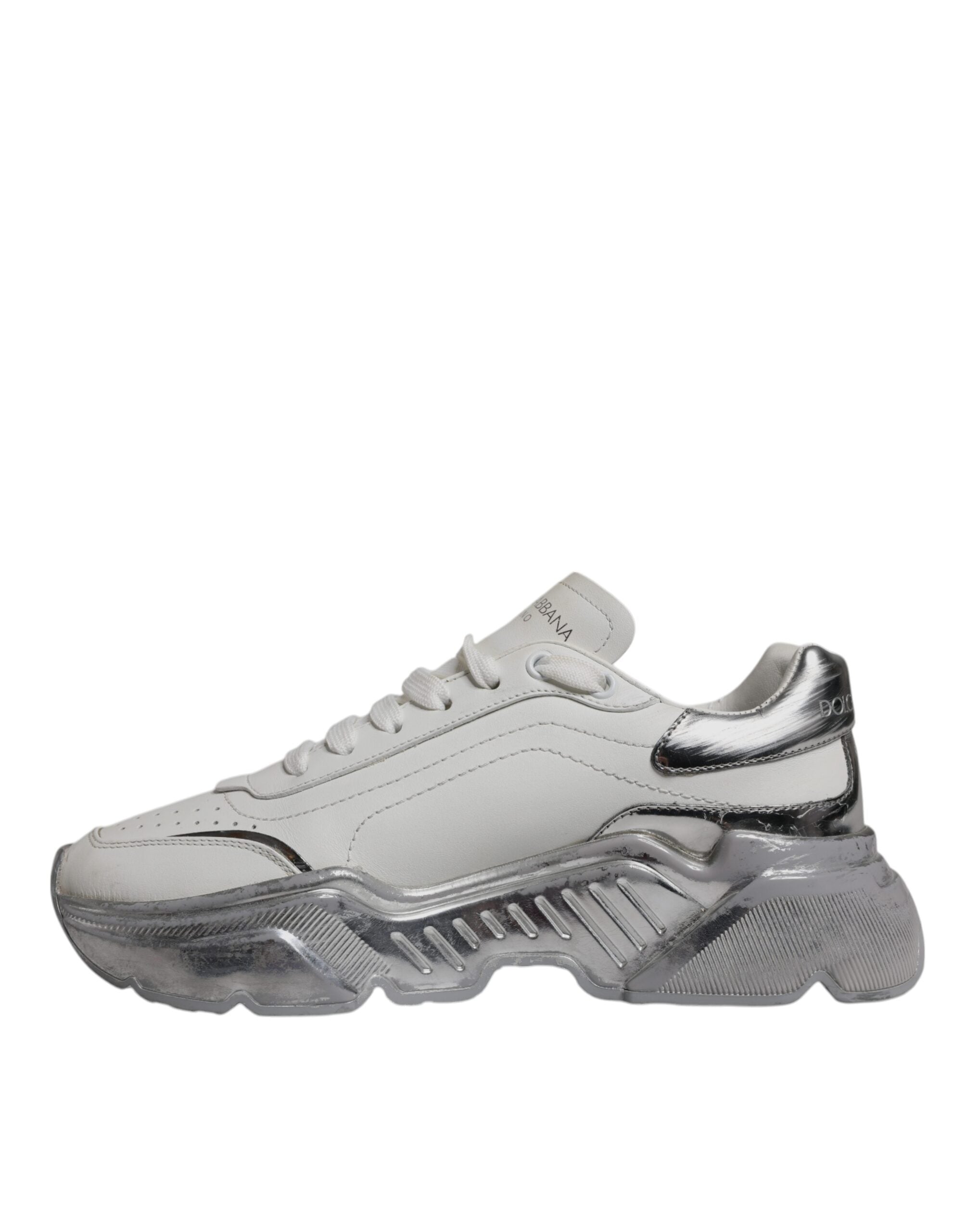 Witte zilveren Daymaster lage sneakers