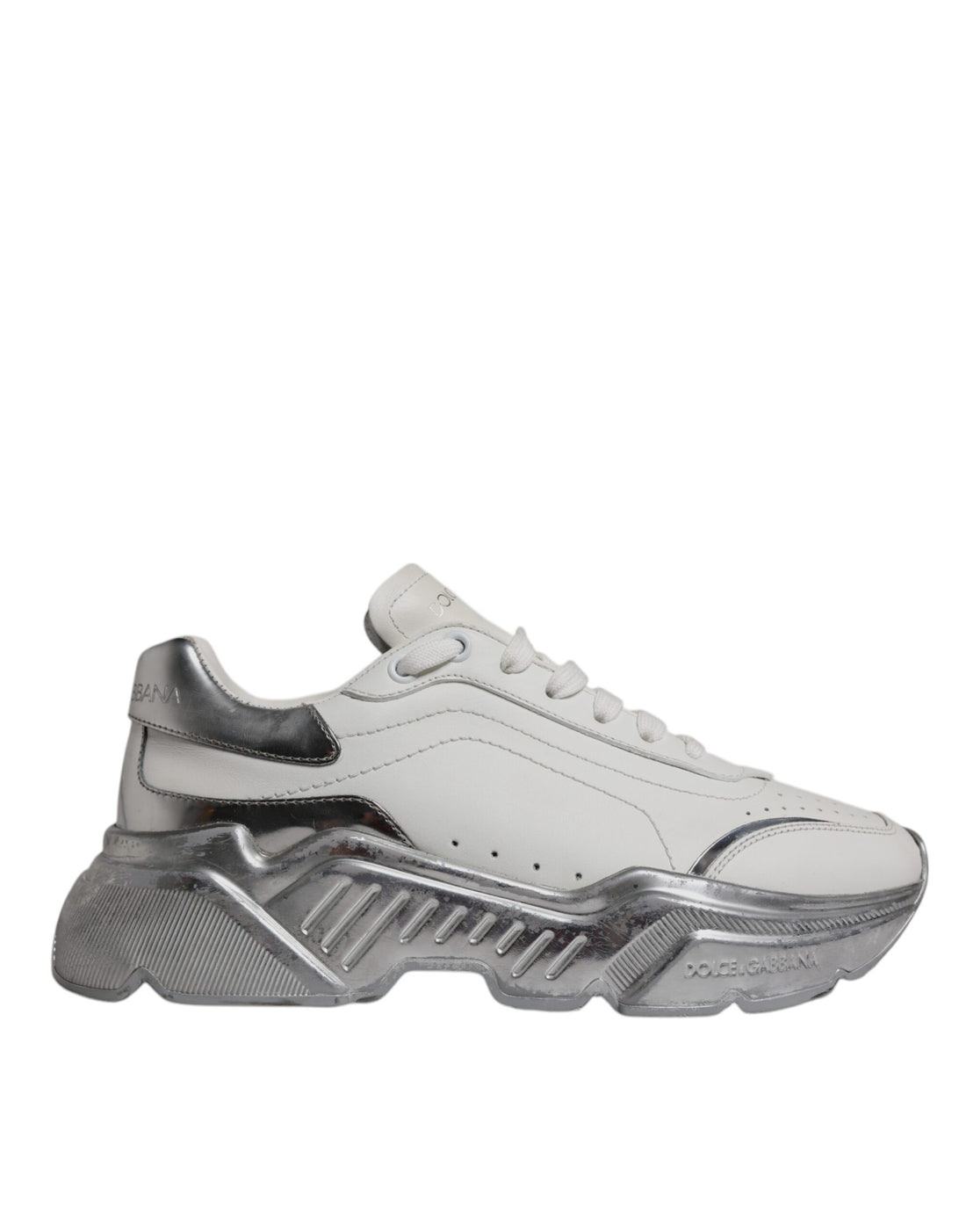 Witte zilveren Daymaster lage sneakers