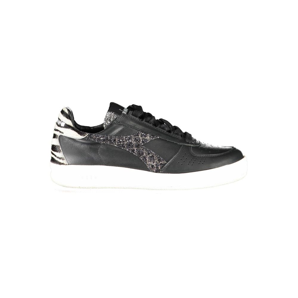 Diadora Black Leather Women Sneaker