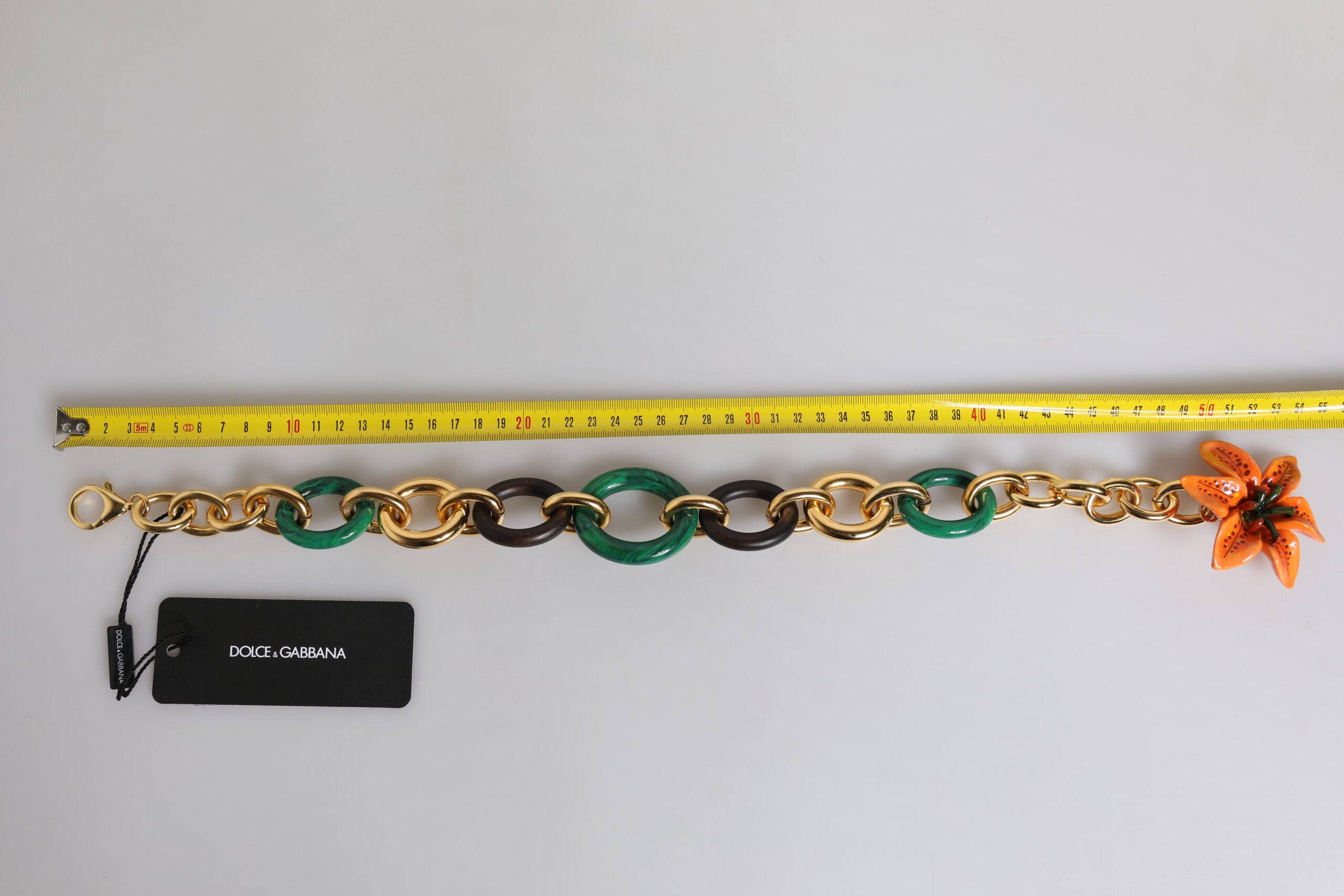 Meerkleurig Goudkleurig Messing Oranje Lelie Bloem Ketting