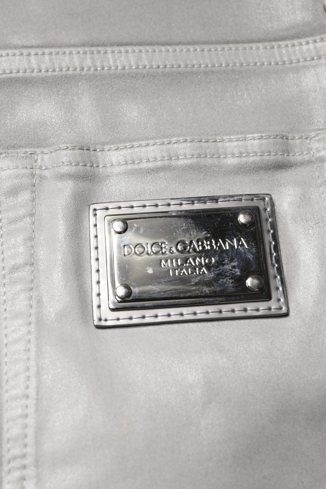Dolce & Gabbana Gray Cotton Stretch Men Slim Fit Denim Jeans
