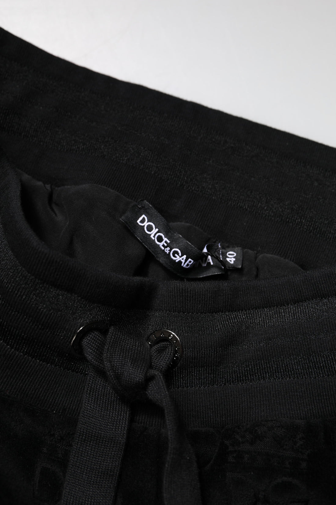 Dolce & Gabbana Black All-Over DG Logo Print Jogger Pants