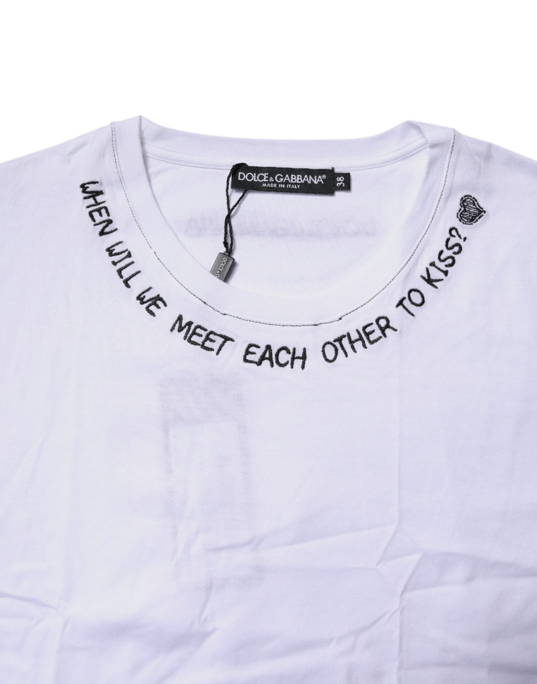 Dolce & Gabbana White Cotton Sleeveless Printed Tank T-shirt