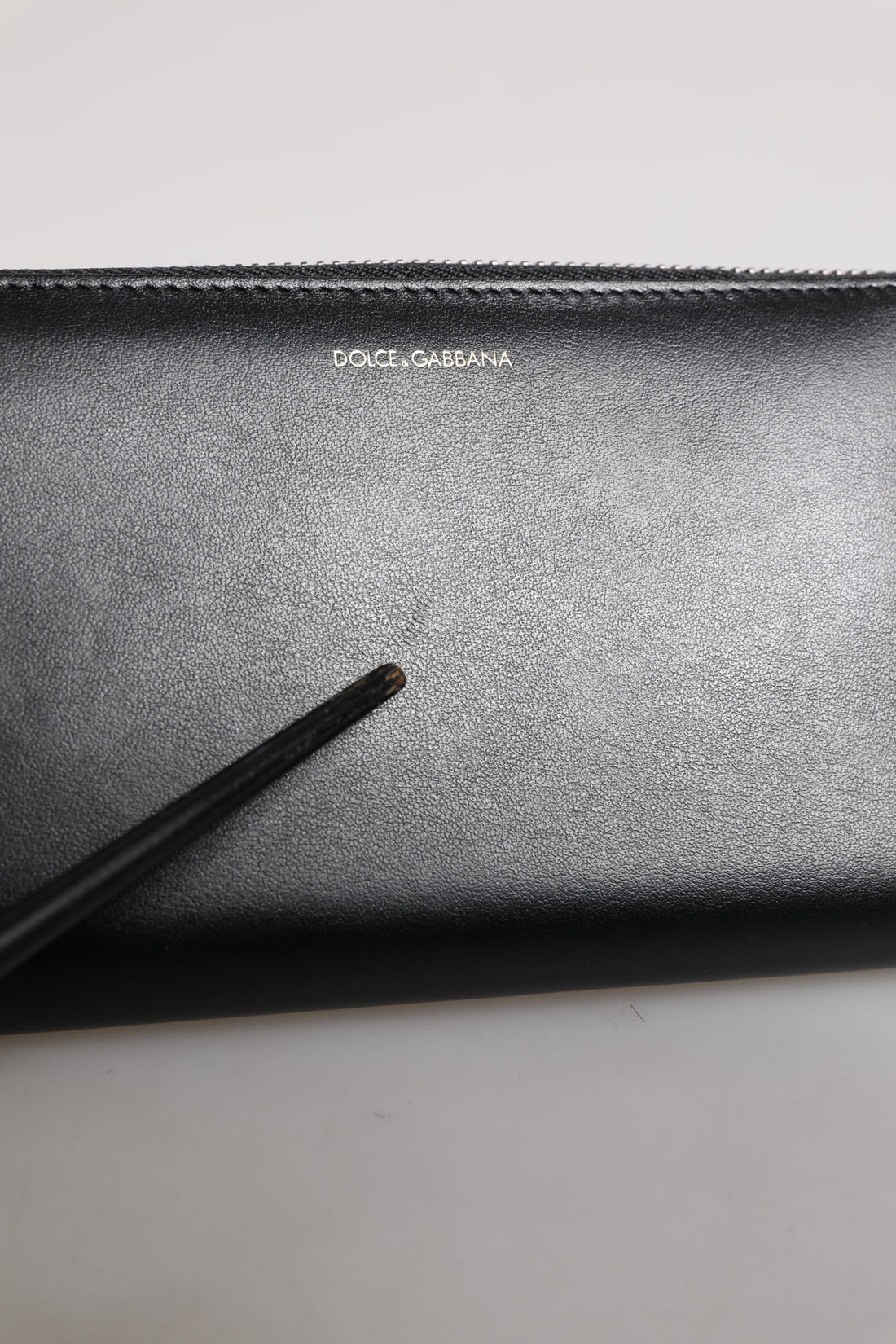 Dolce & Gabbana Black Blue Exotic Leather Embossed Continental Wallet