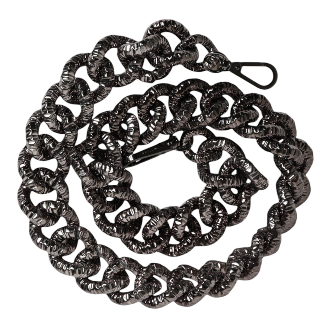 Dolce & Gabbana Black Chain Logo Engraved Bag Shoulder Strap