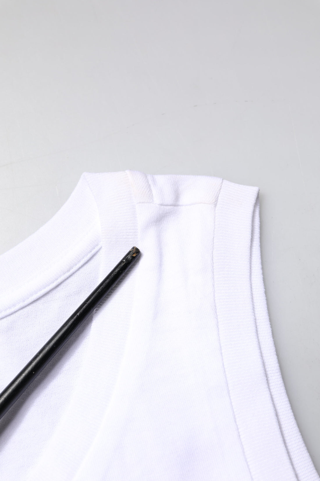 Dolce & Gabbana White Cotton Sleeveless Crew Neck T-shirt