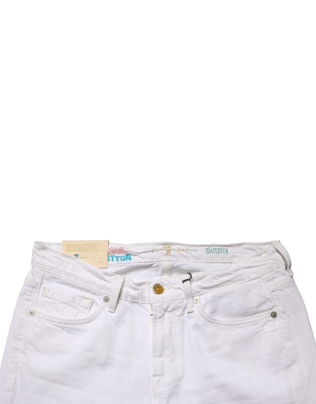 7 For All Mankind White Mid Waisted Skinny Denim Trouser Jeans - RIMODA