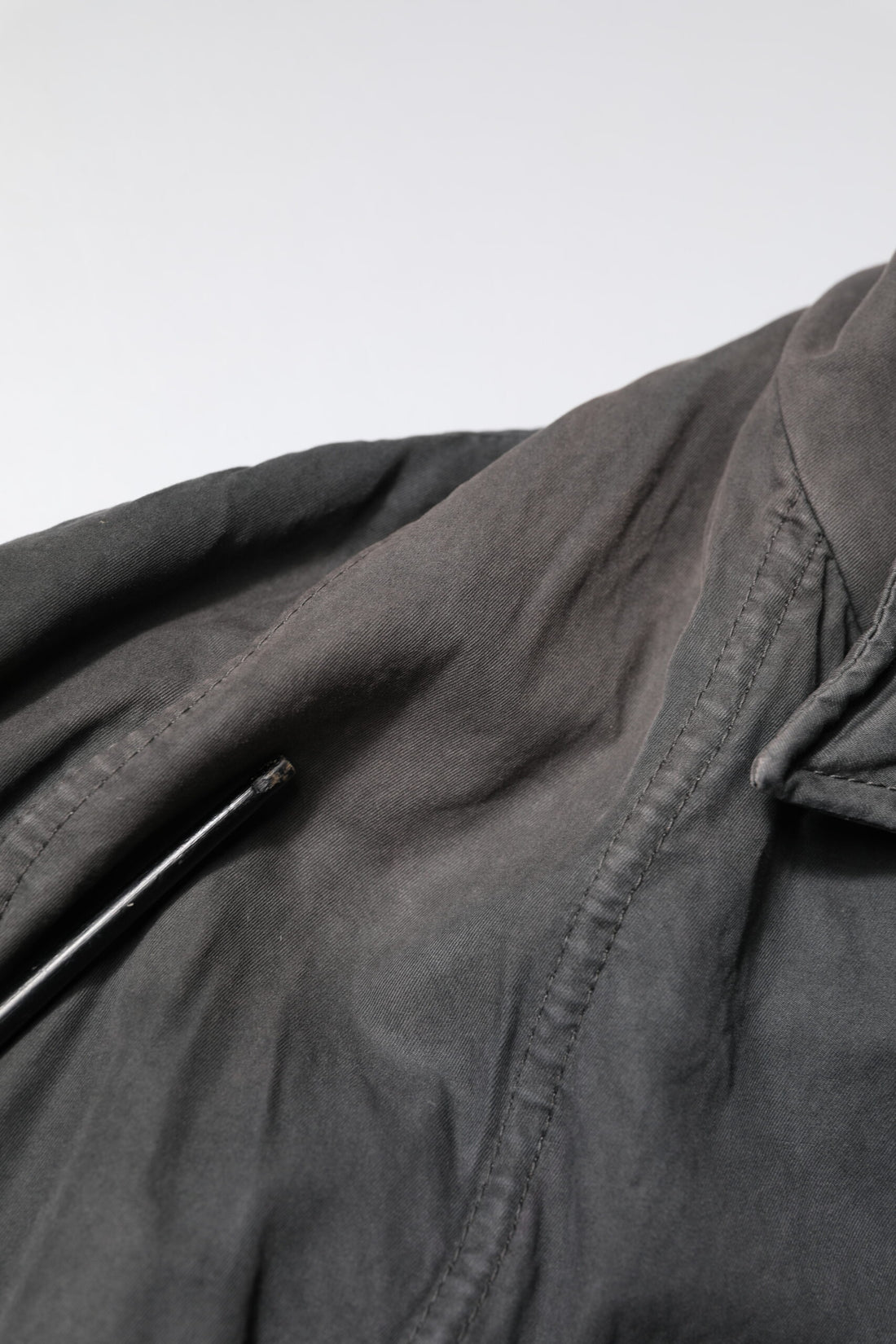 Dolce & Gabbana Black Solid Cotton Collared Coat Jacket