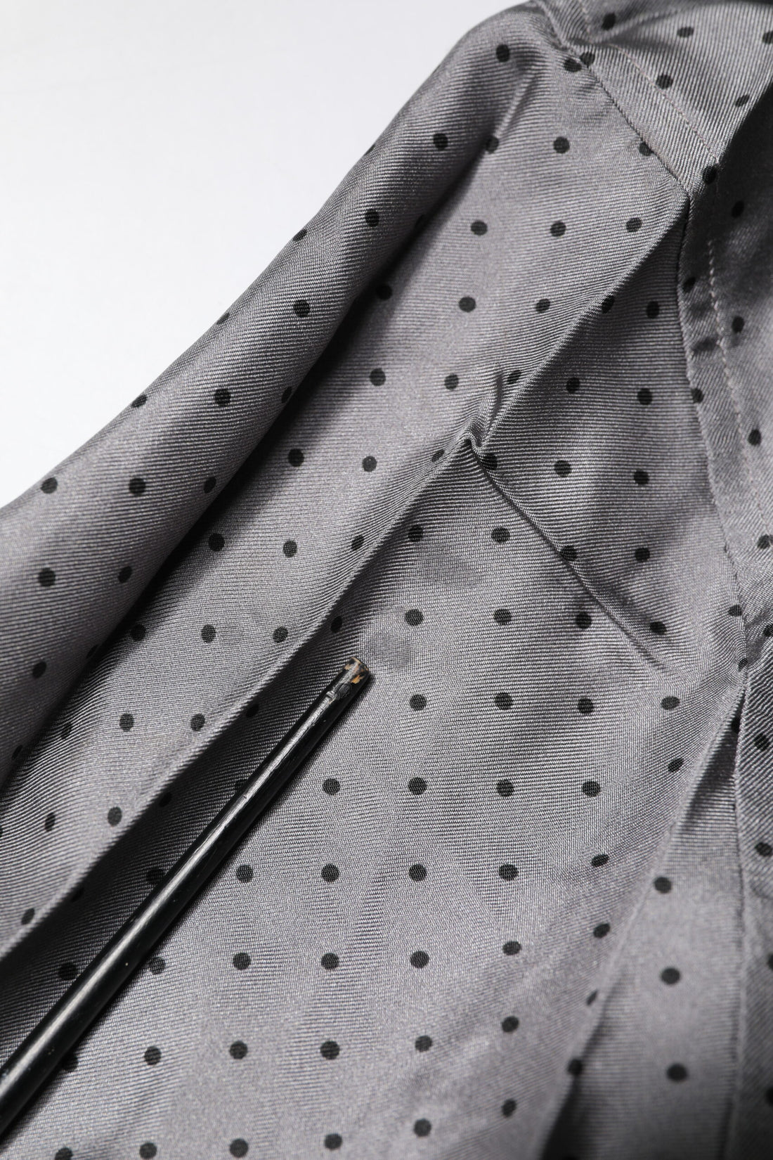 Dolce & Gabbana Gray Polka Dot Silk Long Sleeve Shirt