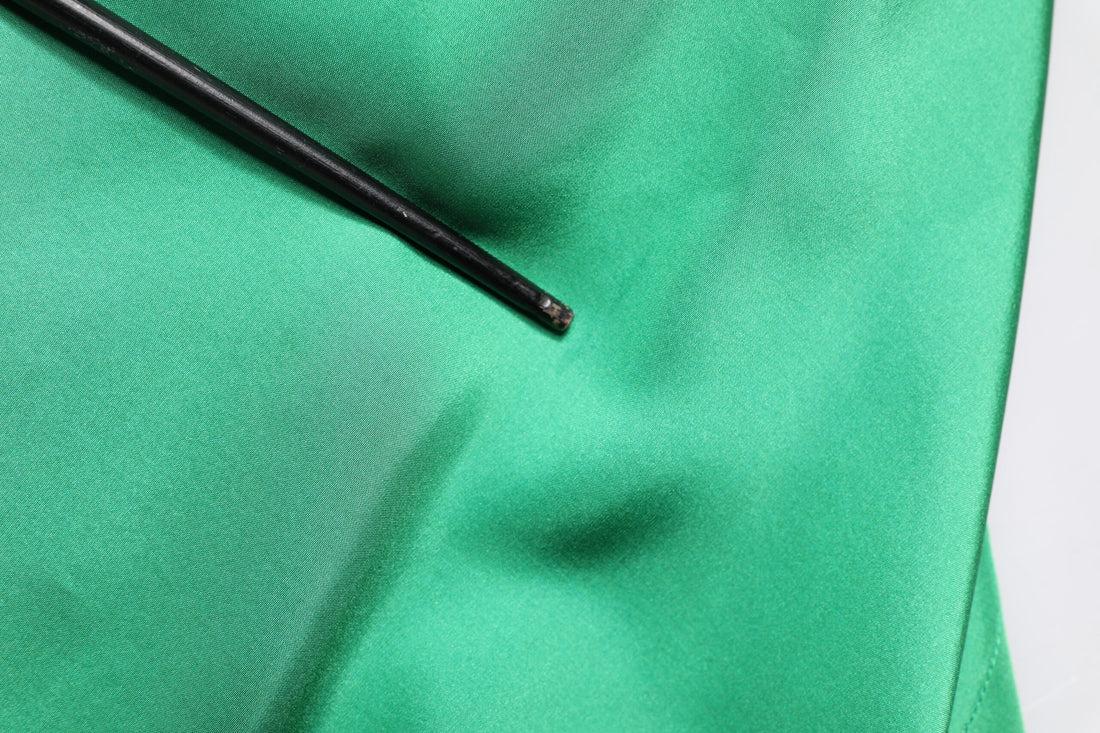 Dolce & Gabbana Green Silk Satin Long Sleeves Casual Shirt