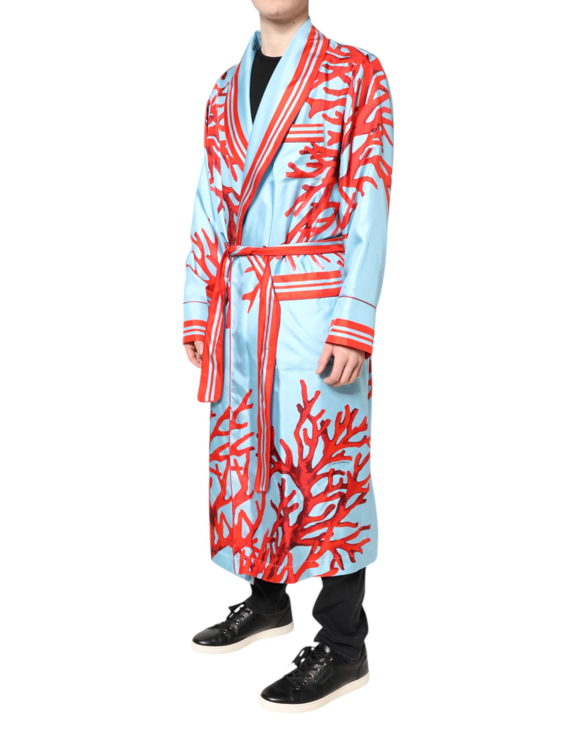 Blauw Rood Koraalprint Omslagjas