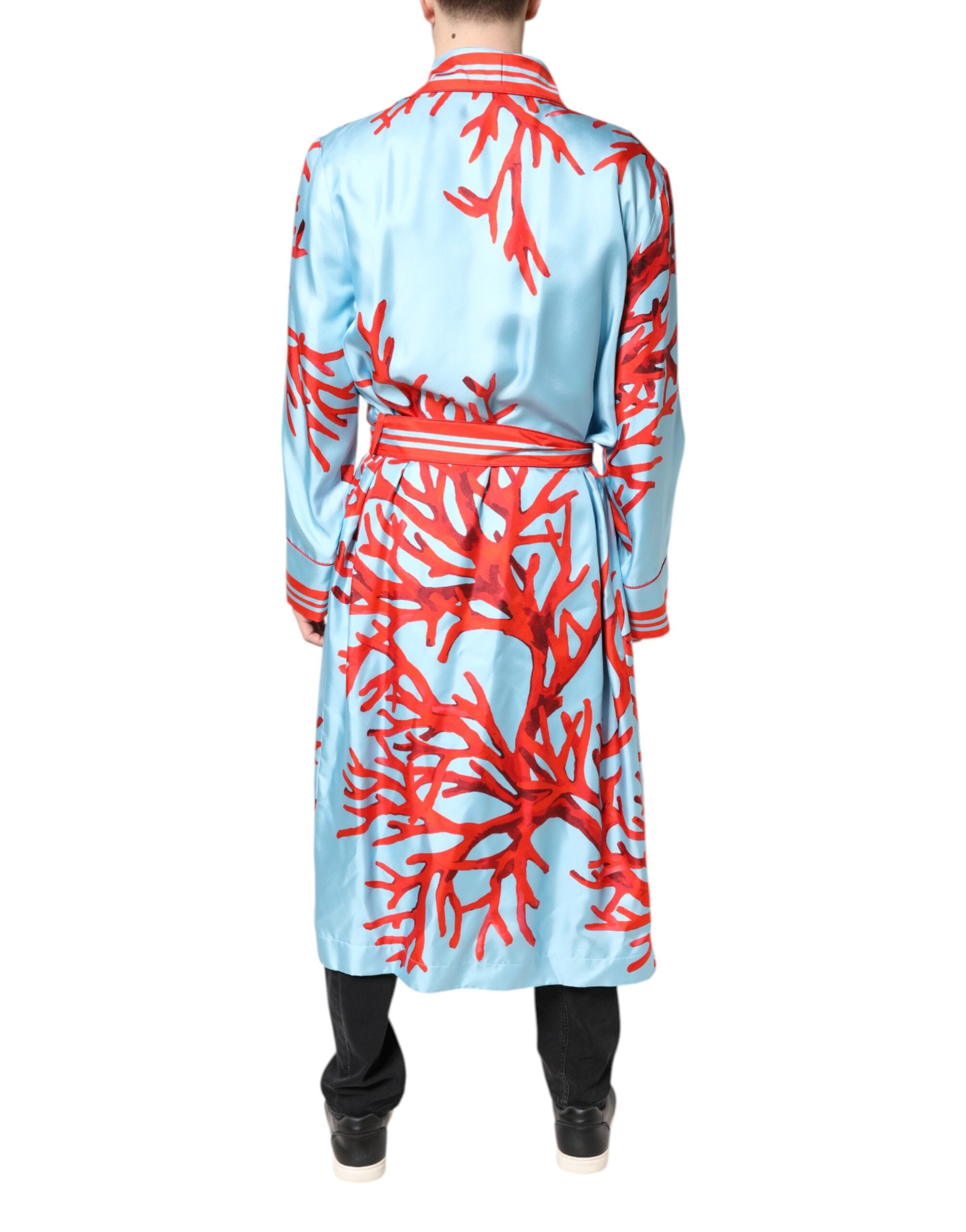 Blauw Rood Koraalprint Omslagjas