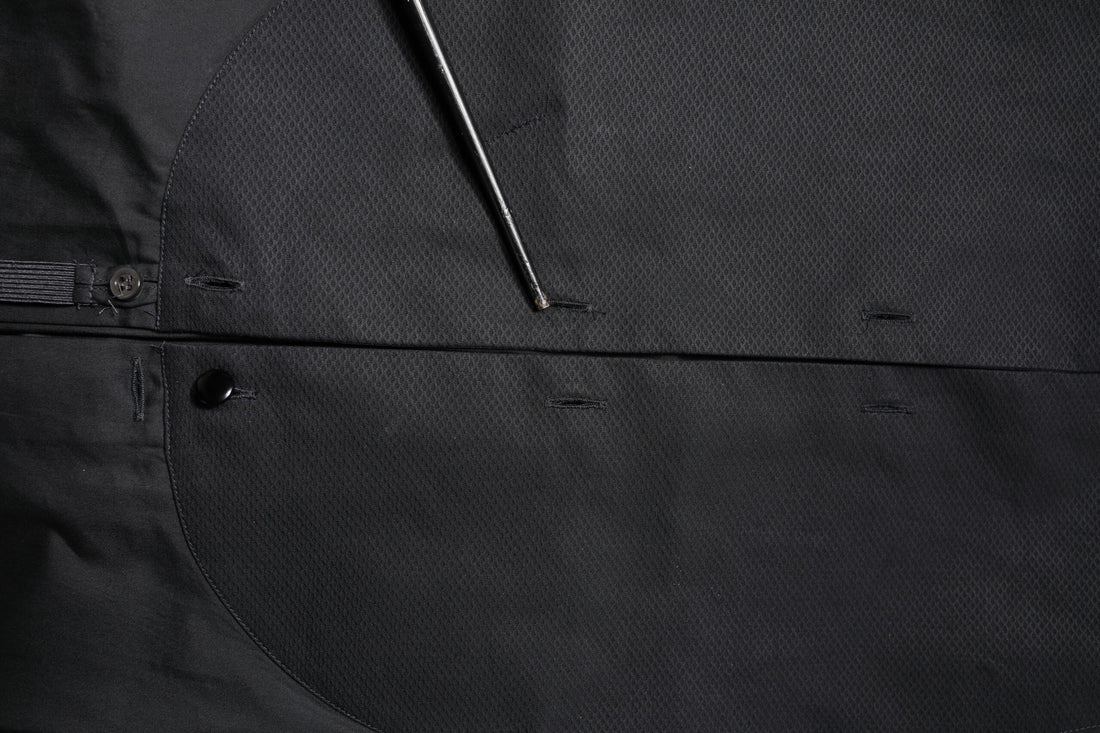 Emporio Armani Black Cotton Long Sleeves Formal Dress Shirt