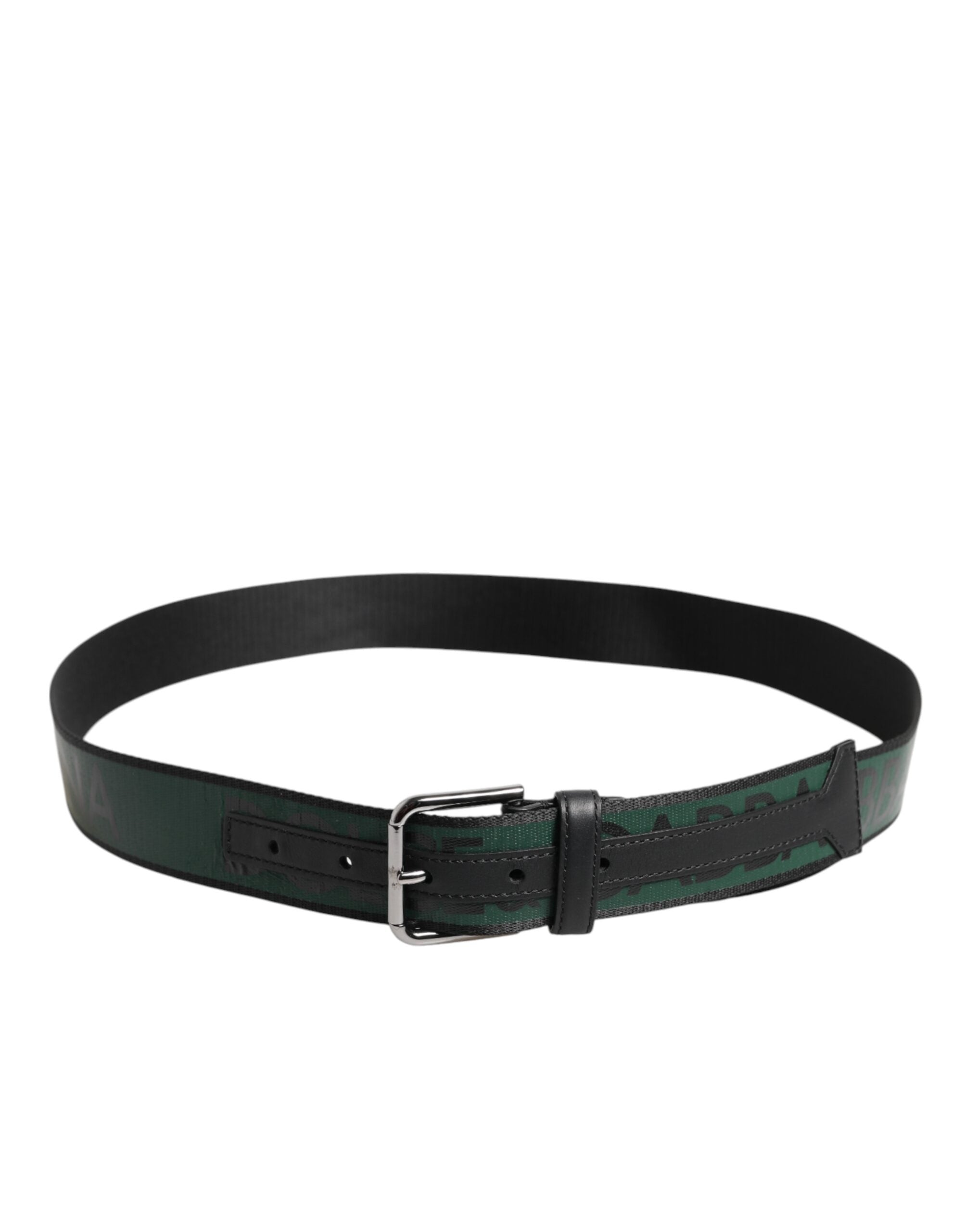 Groen Zwart Polyester DG Logo Gesp Riem